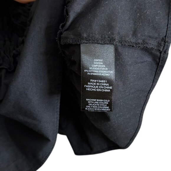 Wayf Smocked Crop Cami Tank Black Medium European Summer Cottagecore Romantic - Picture 6 of 6